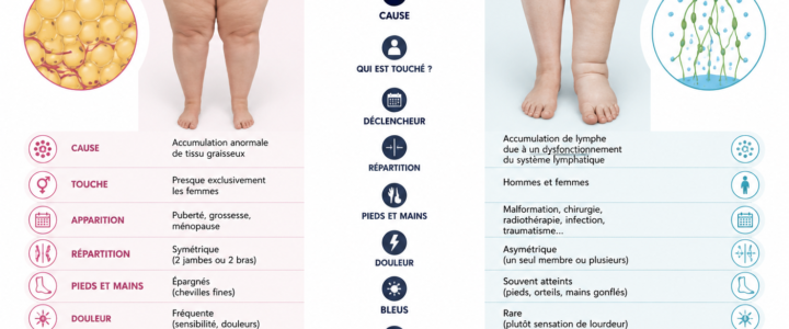 Lipœdème ou lymphœdème : quelles différences ?